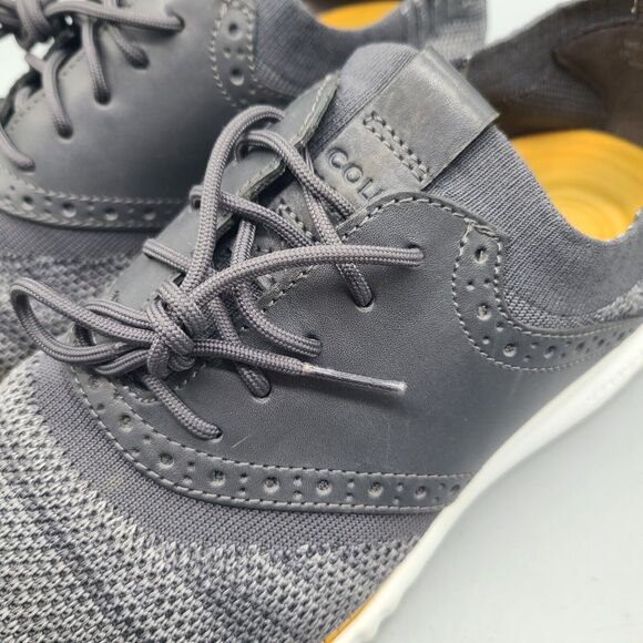 Cole Haan Stitchlite Grand Shoes Gray Mens Size 9 Wingtip Oxford Knit C25308 main image 5